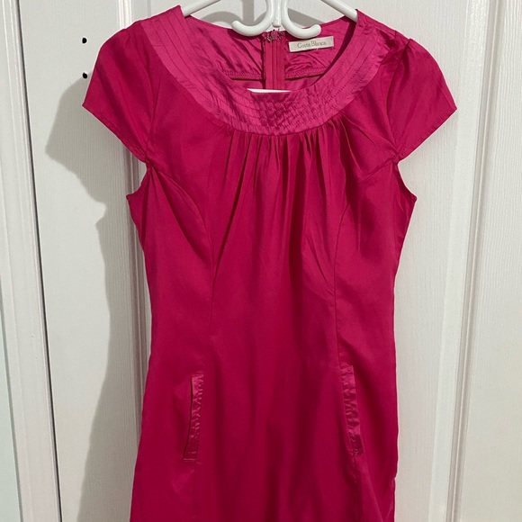Hot Pink Dress w/ Pockets - Picture 1 of 2
